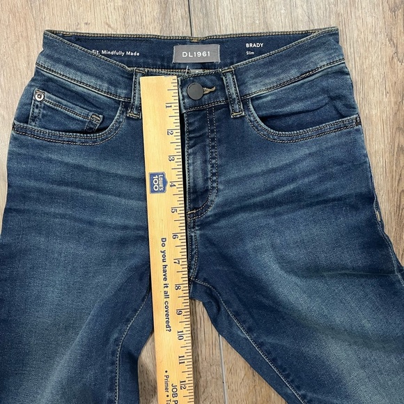 DL1961 Boys Brady Slim Jeans 8 Skinny Premium Denim Vibes Blue Med. Wash Stretch - Picture 8 of 12